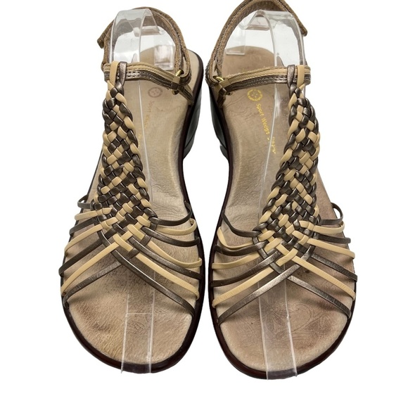 JAMBU KYIOCT11 Genuine Leather Strappy Ankle Strap Braided Sandals Clogs Shoes 9 - Picture 3 of 16